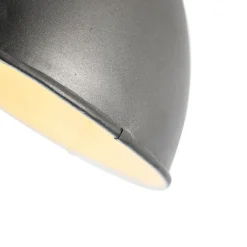 QAZQA Wandstrahler|Deckenstrahler*Industrie Spot schwarz mit Mangoholz 18 cm - Mangos