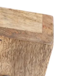 QAZQA Wandstrahler|Deckenstrahler*Industrie Spot schwarz mit Mangoholz 18 cm - Mangos