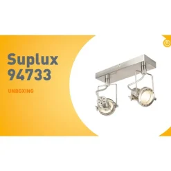 QAZQA Deckenstrahler|Aufbaustrahler*Industrie Spot Stahl 2-flammig schwenkbar - Suplux