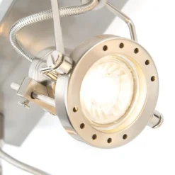 QAZQA Deckenstrahler|Aufbaustrahler*Industrie Spot Stahl 2-flammig schwenkbar - Suplux