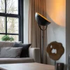 QAZQA Schlafzimmerlampen|Esszimmerlampen*Industrie Stehlampe schwarz 50 cm mit Gold verstellbar - Magnax