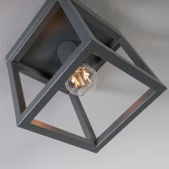 QAZQA Deckenleuchten|Wohnzimmerlampen*Industriedeckenleuchte anthrazit - Cage 1