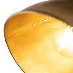 QAZQA Schlafzimmerlampen|Küchenlampen*Industriedeckenstrahler Bronze mit Holz 18 cm - Mangos