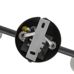 QAZQA Deckenstrahler|Aufbaustrahler*Industriefleck schwarz mit Beton 2-Licht - Pedra