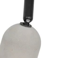 QAZQA Deckenstrahler|Aufbaustrahler*Industriefleck schwarz mit Beton 2-Licht - Pedra