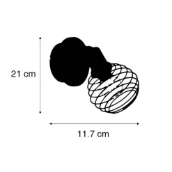 Paul Neuhaus Wandstrahler|Deckenstrahler*Industriefleck schwarz mit Holz - Profite