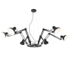QAZQA Küchenlampen|Esszimmerlampen*Industrie-Hängelampe schwarz 6-flammig verstellbar - Hobby Spinne