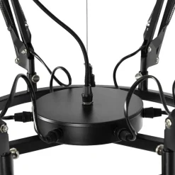 QAZQA Küchenlampen|Esszimmerlampen*Industrie-Hängelampe schwarz 6-flammig verstellbar - Hobby Spinne