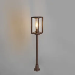 QAZQA Gartenbeleuchtung|Laternen Außen*Industrielle Außenlaterne Rostbraun 100 cm IP44 - Charlois