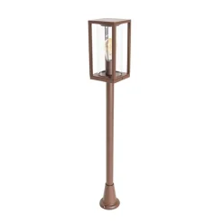 QAZQA Gartenbeleuchtung|Laternen Außen*Industrielle Außenlaterne Rostbraun 100 cm IP44 - Charlois