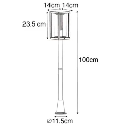 QAZQA Gartenbeleuchtung|Laternen Außen*Industrielle Außenlaterne Rostbraun 100 cm IP44 - Charlois