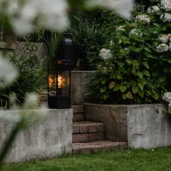 QAZQA Gartenbeleuchtung|Stehlampen Außen*Industrielle Außenleuchte schwarz 40 cm IP44 - Charlois