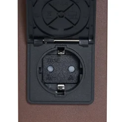 QAZQA Gartenbeleuchtung|Stehlampen Außen*Industrielle Außenleuchte Rostbraun mit Rauchglas 50cm mit Dämmerungssensor - Dänemark