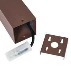 QAZQA Gartenbeleuchtung|Stehlampen Außen*Industrielle Außenleuchte Rostbraun mit Rauchglas 50cm mit Dämmerungssensor - Dänemark