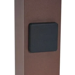 QAZQA Gartenbeleuchtung|Stehlampen Außen*Industrielle Außenleuchte Rostbraun mit Rauchglas 70cm mit Dämmerungssensor IP44 - Dänemark