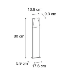 QAZQA Gartenbeleuchtung|Stehlampen Außen*Industrielle Außenstehleuchte schwarz IP44 - Femke