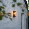 QAZQA Gartenbeleuchtung|Außenwandleuchten*Industrielle Außenwandlampe schwarz IP44 mit Glas - Rotterdam
