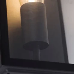 QAZQA Gartenbeleuchtung|Außenwandleuchten*Industrielle Außenwandlampe schwarz IP44 mit Glas - Rotterdam