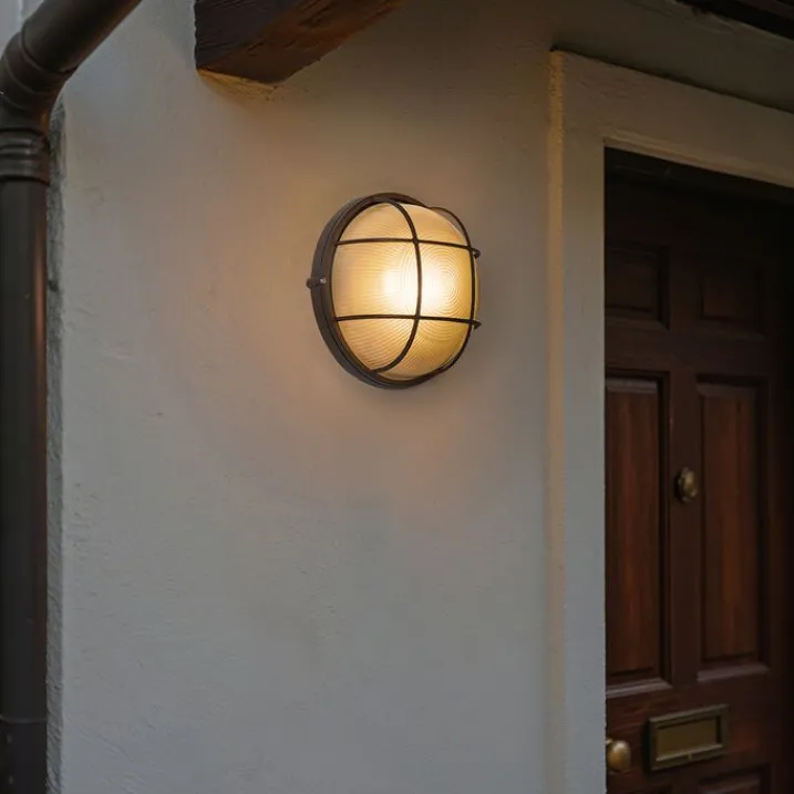 QAZQA Gartenbeleuchtung|Außenwandleuchten*Industrielle Außenwandleuchte rostbraun IP44 - Hanneke