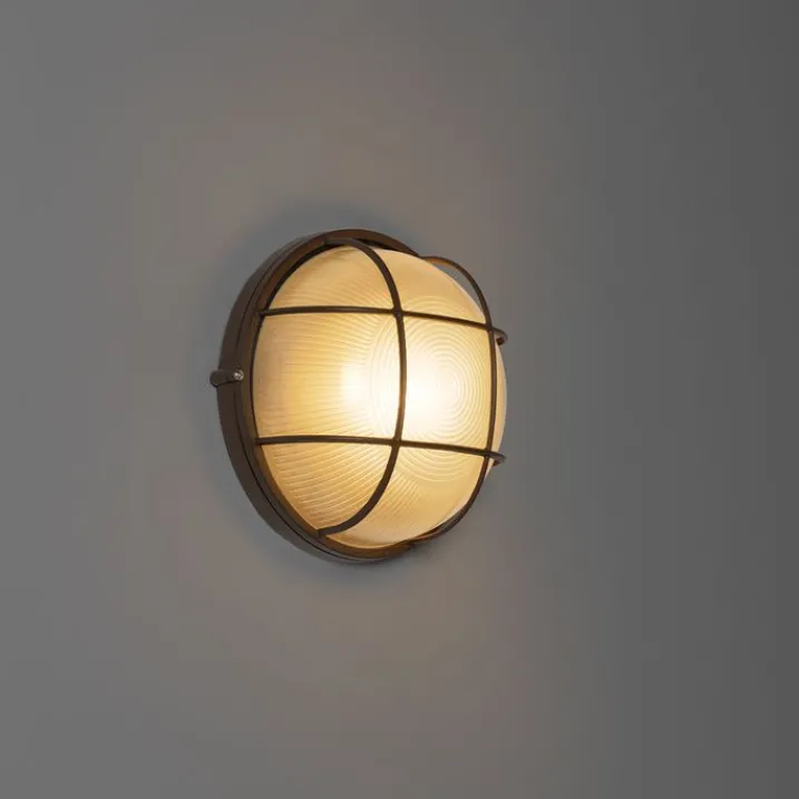 QAZQA Gartenbeleuchtung|Außenwandleuchten*Industrielle Außenwandleuchte rostbraun IP44 - Hanneke