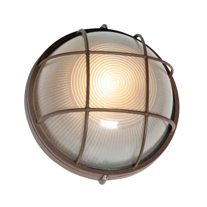 QAZQA Gartenbeleuchtung|Außenwandleuchten*Industrielle Außenwandleuchte rostbraun IP44 - Hanneke