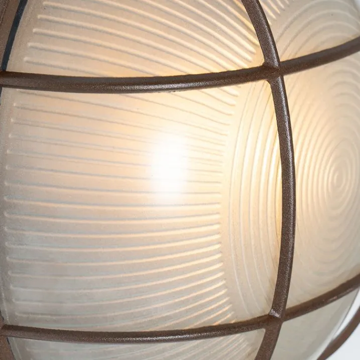 QAZQA Gartenbeleuchtung|Außenwandleuchten*Industrielle Außenwandleuchte rostbraun IP44 - Hanneke