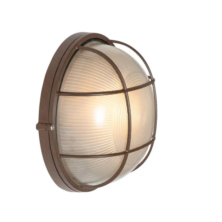 QAZQA Gartenbeleuchtung|Außenwandleuchten*Industrielle Außenwandleuchte rostbraun IP44 - Hanneke