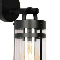 QAZQA Außenwandleuchten|Gartenbeleuchtung*Industrielle Außenwandleuchte schwarz IP44 - Ruben