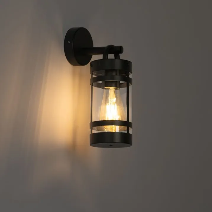 QAZQA Außenwandleuchten|Gartenbeleuchtung*Industrielle Außenwandleuchte schwarz IP44 - Ruben
