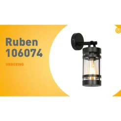 QAZQA Außenwandleuchten|Gartenbeleuchtung*Industrielle Außenwandleuchte schwarz IP44 - Ruben