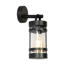 QAZQA Außenwandleuchten|Gartenbeleuchtung*Industrielle Außenwandleuchte schwarz IP44 - Ruben