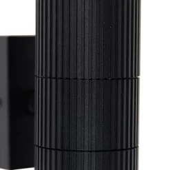 QAZQA Gartenbeleuchtung|Außenwandleuchten*Industrielle Außenwandleuchte schwarz 2-flammig IP44 - Vigo