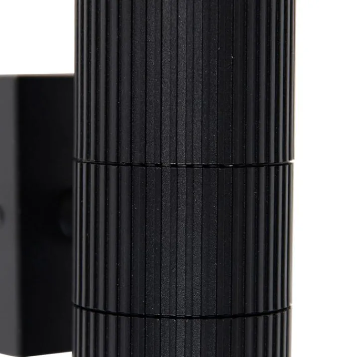 QAZQA Gartenbeleuchtung|Außenwandleuchten*Industrielle Außenwandleuchte schwarz 2-flammig IP44 - Vigo