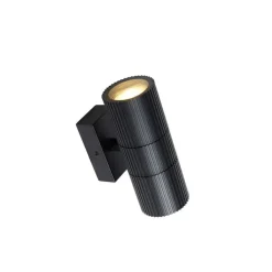 QAZQA Gartenbeleuchtung|Außenwandleuchten*Industrielle Außenwandleuchte schwarz 2-flammig IP44 - Vigo