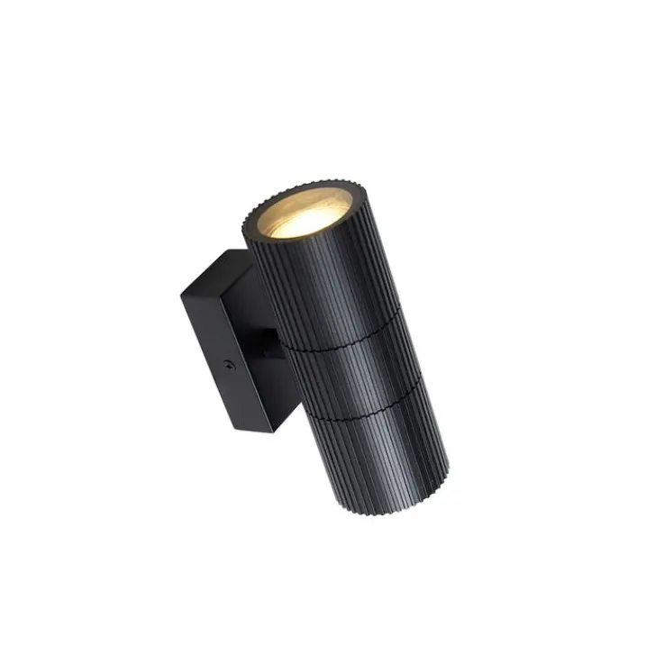 QAZQA Gartenbeleuchtung|Außenwandleuchten*Industrielle Außenwandleuchte schwarz 2-flammig IP44 - Vigo