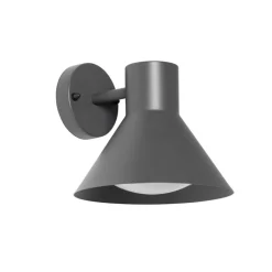 QAZQA Gartenbeleuchtung|Außenwandleuchten*Industrielle Außenwandleuchte dunkelgrauer Kegel IP44 - Natas