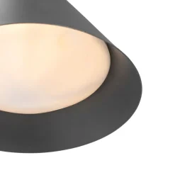 QAZQA Gartenbeleuchtung|Außenwandleuchten*Industrielle Außenwandleuchte dunkelgrauer Kegel IP44 - Natas