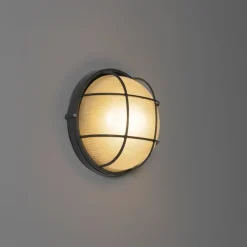 QAZQA Gartenbeleuchtung|Außenwandleuchten*Industrielle Außenwandleuchte dunkelgrau IP44 - Hanneke