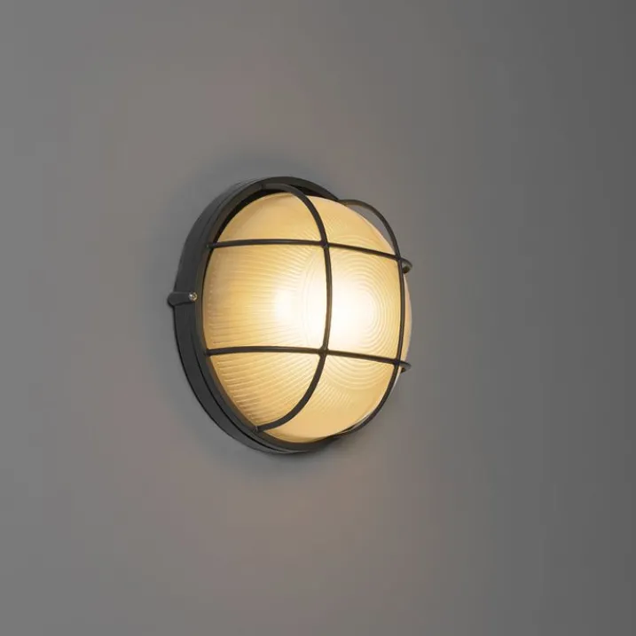 QAZQA Gartenbeleuchtung|Außenwandleuchten*Industrielle Außenwandleuchte dunkelgrau IP44 - Hanneke