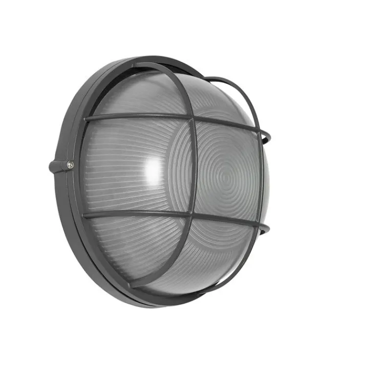 QAZQA Gartenbeleuchtung|Außenwandleuchten*Industrielle Außenwandleuchte dunkelgrau IP44 - Hanneke