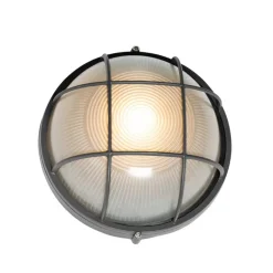 QAZQA Gartenbeleuchtung|Außenwandleuchten*Industrielle Außenwandleuchte dunkelgrau IP44 - Hanneke