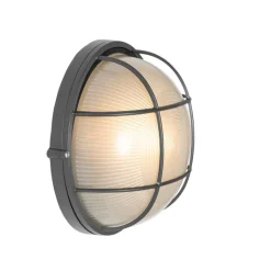 QAZQA Gartenbeleuchtung|Außenwandleuchten*Industrielle Außenwandleuchte dunkelgrau IP44 - Hanneke