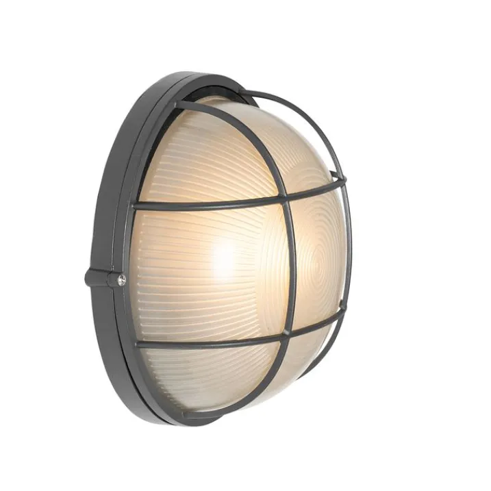 QAZQA Gartenbeleuchtung|Außenwandleuchten*Industrielle Außenwandleuchte dunkelgrau IP44 - Hanneke