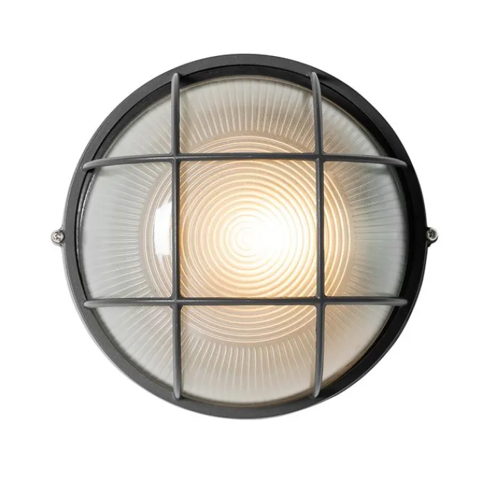 QAZQA Gartenbeleuchtung|Außenwandleuchten*Industrielle Außenwandleuchte dunkelgrau IP44 - Hanneke