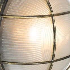 QAZQA Gartenbeleuchtung|Außenwandleuchten*Industrielle Außenwandleuchte Antik Gold IP44 - Hanneke