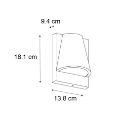 QAZQA Gartenbeleuchtung|Außenwandleuchten*Industrielle Außenwandleuchte schwarz IP44 - Femke