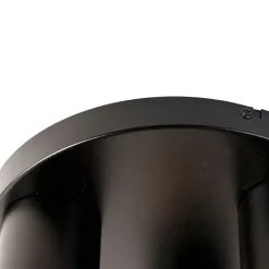 QAZQA Deckenleuchten|Wohnzimmerlampen*Industrielle Deckenlampe schwarz mit goldenen runden 3 Lichtern - Raspi