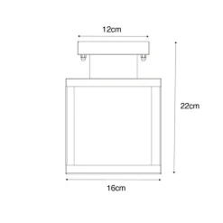 QAZQA Gartenbeleuchtung|Deckenleuchten Außen*Industrielle Deckenleuchte für den Außenbereich, schwarz mit Gold – Rotterdam