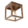 QAZQA Deckenleuchten|Wohnzimmerlampen*Industrielle Deckenleuchte rostbraun - Käfig