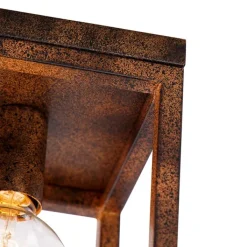 QAZQA Deckenleuchten|Wohnzimmerlampen*Industrielle Deckenleuchte rostbraun - Käfig